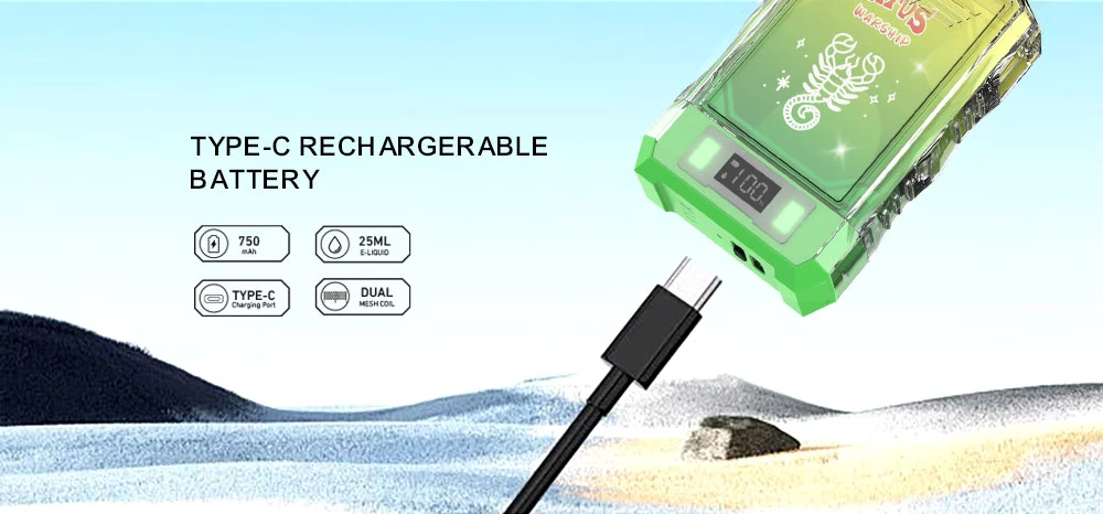 Atvs Warship 18000 Puffs 5% Baixa Nicotina Recarregável Vapes Pen Bulk Comprar Atacado