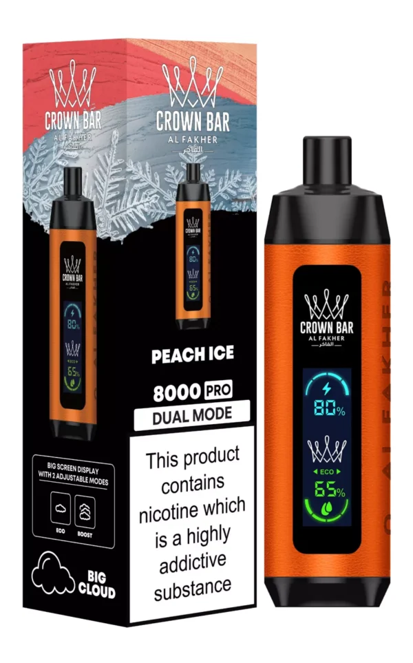 Al Fakher Crown Bar Big Cloud 8000 Pro Dual Mode Plein écran à faible teneur en nicotine Stylo à vape jetable rechargeable en vrac Acheter en gros - Stock d'entrepôt européen - BookVape - 18