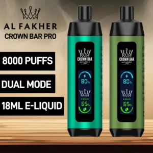 Al Fakher Crown Bar Big Cloud 8000 Pro Двойной режим Полноэкранный перезаряжаемый одноразовый вейп-ручка с низким содержанием никотина Массовая покупка оптом - Европейский склад