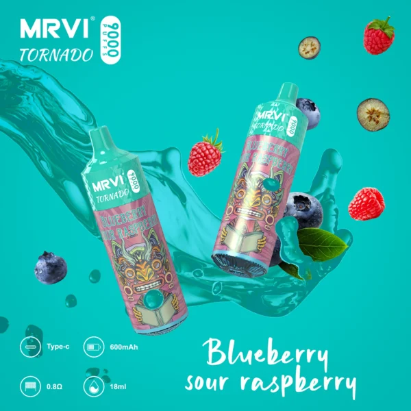 MRVI Tornado 9000 Puffs 2% 3% 5% Alacsony nikotin tartalmú, újratölthető eldobható Vapes toll tömeges vásárlás Nagyker - BookVape - 5