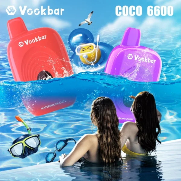 Vookbar Coco 6600 Puffs Digital Smart Screen 3% Oplaadbare wegwerp-vapes-pen met laag nicotinegehalte in bulk Koop groothandel - BookVape - 9