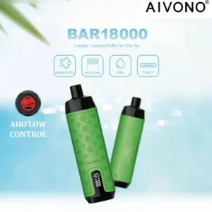 AIVONO Deluxe Bar 18000 Puffs Hookah Digital Screen 0% 2% 3% 5% Low Nicotine Rechargeable Disposable Vapes Pen Bulk Buy Wholesale