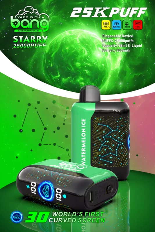 The Future of Vaping: Exploring the Bang Starry 25000 Puffs Rechargeable Disposable Vape Pen for Bulk Purchase - BookVape - 1
