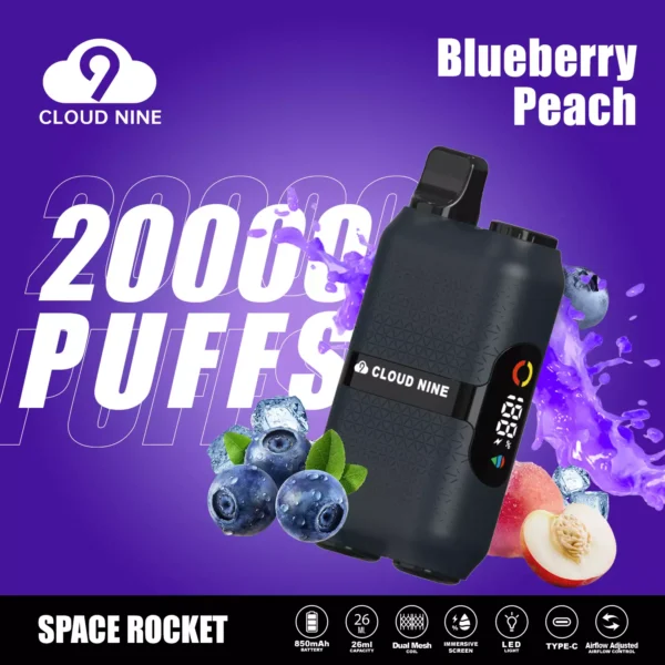 CLOUD NINE D33 20000 Puffs Tela imersiva de malha dupla 5% Baixa nicotina recarregável Vapes descartáveis ​​Caneta em massa Compre no atacado - BookVape - 3