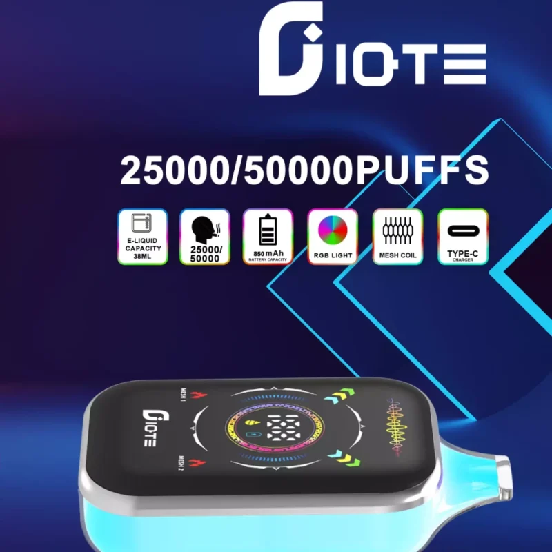 Discover the Future of Vaping: IQTE 50000 Puffs Dual Mesh RGB Full Screen Disposable Vapes for Wholesale Purchase - BookVape - 1