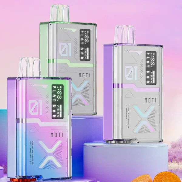 MOTI Play Bar 7500 Puffs Crystal Digital Screen 5% Niskonikotynowy, jednorazowy, wielokrotnego ładowania Vapes Pen Luzem Kup hurtowo - BookVape - 14